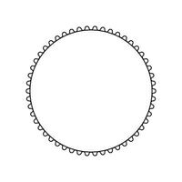 circle frame with line style 2 vector