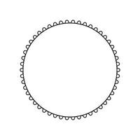 circle frame with line style 2 vector