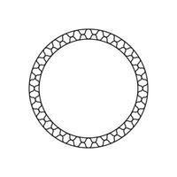 circle frame with line style 2 vector