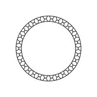 circle frame with line style 2 vector