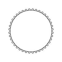 circle frame with line style 2 vector