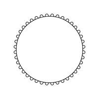 circle frame with line style 2 vector