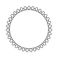 circle frame with line style 2 vector