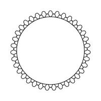 circle frame with line style 2 vector