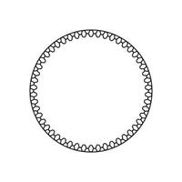 circle frame with line style 2 vector