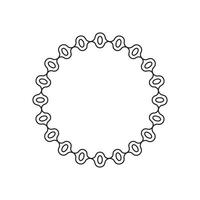 circle frame with line style 2 vector
