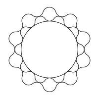 circle frame with line style 2 vector