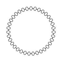 circle frame with line style 2 vector