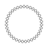 circle frame with line style 2 vector