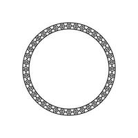 circle frame with line style 2 vector
