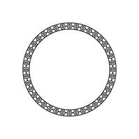 circle frame with line style 2 vector