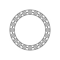 circle frame with line style 2 vector