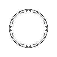 circle frame with line style 2 vector