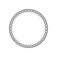 circle frame with line style 2 vector