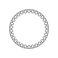 circle frame with line style 2 vector