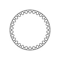 circle frame with line style 2 vector