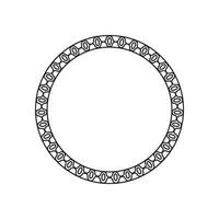 circle frame with line style 2 vector