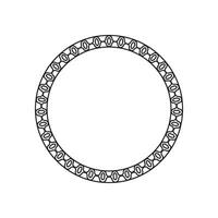 circle frame with line style 2 vector