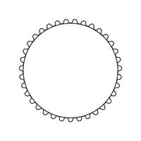 circle frame with line style 2 vector