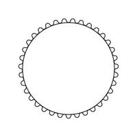 circle frame with line style 2 vector