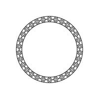 circle frame with line style 2 vector