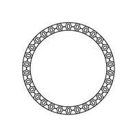 circle frame with line style 2 vector