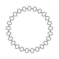 circle frame with line style 2 vector