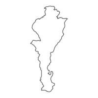 Cesar department map, administrative division of Colombia. vector