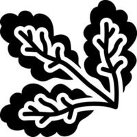 solid icon for oak vector