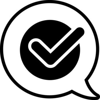 sólido icono para cierto vector