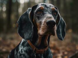 Bluetick Coonhound dog created with Generative AI technology photo