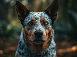 Australian Cattle dog created with Generative AI technology photo