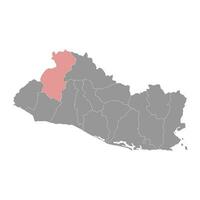 Santa Ana department map, administrative division of El Salvador. vector