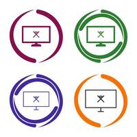 Unique Disconnected Network Vector Icon