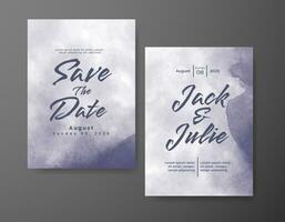 Wedding invitation with abstract watercolor background vector