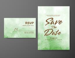 Wedding invitation with abstract watercolor background vector