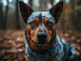 Australian Cattle dog created with Generative AI technology photo