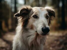 Borzoi dog created with Generative AI technology photo