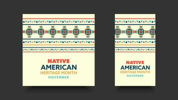 Native American Heritage Month. pattern design for greetings, backgrounds, banners, posters. vector