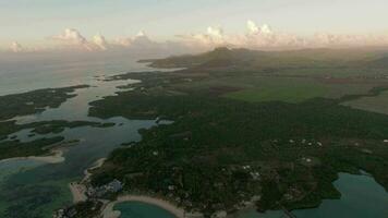 Antenne Grün Szenen und Blau Lagunen von Mauritius Insel video