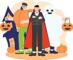 Halloween Costume Party Illustration vector