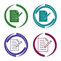 Unique Edit Document Vector Icon
