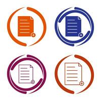 Unique Add File Vector Icon
