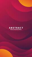 Abstract Gradient red liquid Wave for social media story template Background vector