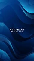 Abstract Gradient blue liquid Wave for social media story template Background vector