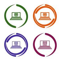 Unique Online Study Vector Icon