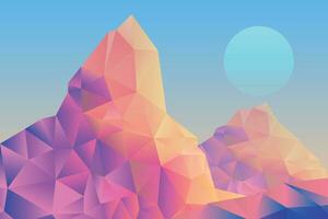 Polygonal mountain background. Vector. vector