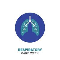 Respiratory Care Week background. vector