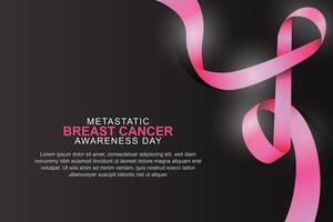 Metastatic Breast Cancer Awareness Day background. vector