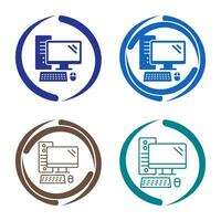 icono de vector de computadora